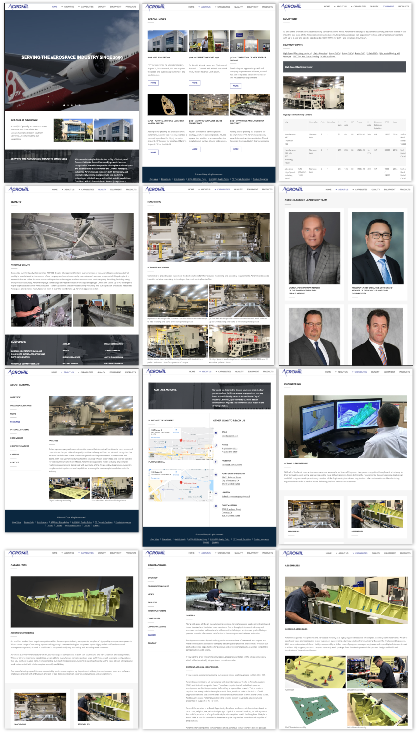 final acromil web design