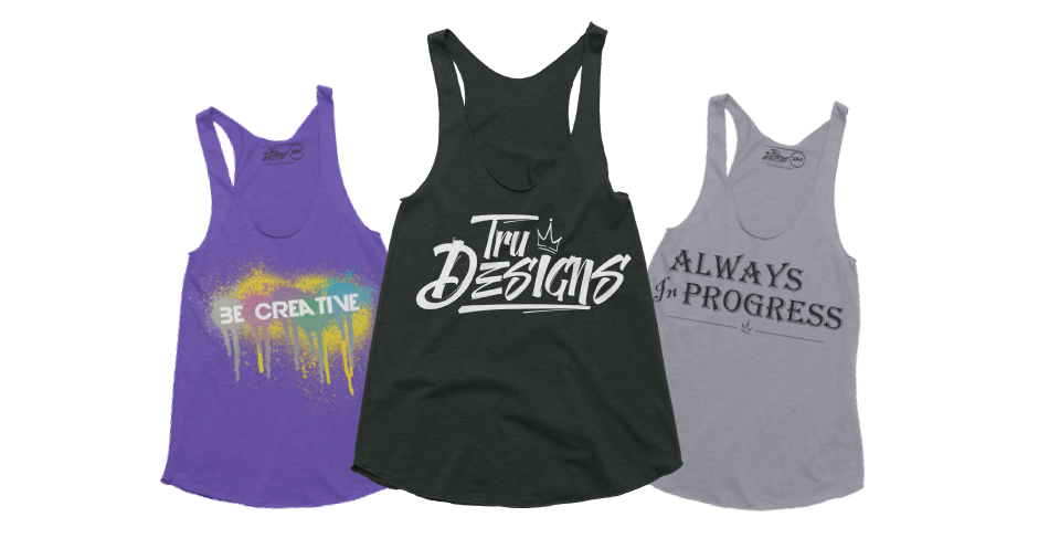 Tru Design banner of shirts